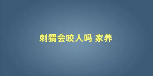 刺猬会咬人吗 家养